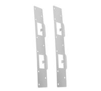 Didiseaon Lot De 2 Gâches De Porte : Plaque De Sécurité Renforcée Avec Trou De 4,4 cm X 2,2 cm, Espacement Des Trous De 1 1/2 cm Pour La Réparation Du Cadre De Portail À Pêne Dormant -
