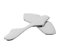 Didiseaon Lot de 2 Gua Sha en Acier Inoxydable Grand Format Forme Lèvres et Ailes Longues Outil de Massage Facial pour Modelage du Menton Lifting Peau Stimulation Cutanée et Relaxation
