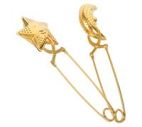Didiseaon Lot de 2 Infuseurs à Thé en Acier Inoxydable Filtres D'étoile Lune avec Pince Filtre à Feuilles de Thé pour Infusion en Vrac Accessoire Pratique pour Maison