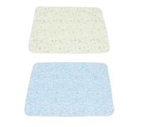Didiseaon Lot de 2 Matelas à Change Imperméables et Lavables pour Bébé, Taille 70x90 Cm, Coussin Absorbant pour Nourrisson Motifs Bleu et Jaune, Accessoire Pratique Protection du Lit