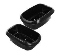 Didiseaon Lot de 2 Paniers Universels Arrière pour Vélo Garçon et Filles en Plastique Noir Antidérapant Accessoires Vélo pour Tricycle et Draisienne Rangement Stable et Amovible pour