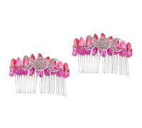 Didiseaon Lot De 2 Peignes De Mariage Élégants Faits À La Main Motif Trois Lunes Accessoire Pour Cheveux Pour Dames Pour Occasions Spéciales