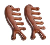 Didiseaon Lot De 2 Peignes En Bois De Santal Naturel À Dents Larges Outil De Grattage En Bois Masseur De Cuir Chevelu