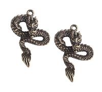 Didiseaon Lot De 2 Pendentifs Dragon En Laiton Vieilli, Artisanat Diy, Décoration Suspendue, Charms Créatifs Pour Fabrication De Bijoux, Présent Symbolique, Usage Polyvalent, Style Vintage
