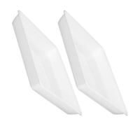 Didiseaon Lot de 2 Plateaux de Jardinière Carrés en Plastique Blanc pour Plantes D'extérieur, Résistant aux Intempéries, Compatible Succulentes et Bonsaïs, pour Balcon