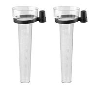Didiseaon Lot de 2 Pluviomètres en Plastique Gradués 35 Cm, Outil de Mesure des Précipitations pour Jardin Extérieur, Conteneur Robuste Réutilisable pour Agriculture et Climatologie