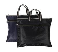 Didiseaon Lot de 2 Pochettes Professionnelles Oxford pour Ordinateur Portable, Paquet à Documents Zippés Noirs et Bleus, Mallettes D’Affaires Multifonctions avec Poignées, Organisateurs