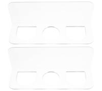 Didiseaon Lot de 2 Porte-Peignes Muraux Adhésifs en Acrylique Transparent, Support à 3 Compartiments pour Brosses, Fers à Friser et Lisseurs, Rangement Mural sans Perçage pour Salle de