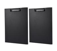 Didiseaon Lot de 2 Presse-papiers A4 Noirs en Plastique Rigide, Porte-documents Multifonction pour Bureau, Tablettes D’écriture Légères et Compactes, Dossiers Organisationnels Pratiques
