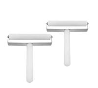 Didiseaon Lot de 2 Rouleaux Blancs 7Cm et 10Cm pour Application Film Protecteur Écran Mobile Outil de Laminage Adhésif pour Élimination Bulles Finition Bordure Compatible avec la Plupart