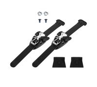 Didiseaon Lot de 2 Sets de Sangles Réglables pour Patins à roulettes et Chaussures VTT Boucle Micrométrique Noire T-Forme avec Vis Accessoires Universels pour Patinage et VTT Kit Complet