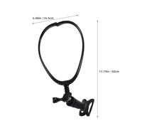 Didiseaon Lot de 2 Supports de Microphone Tour de Cou Réglables Ergonomiques pour Musiciens et Magiciens Clips Suspendus Mains Dégagées Légers Accessoires Portables pour Streaming et