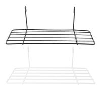 Didiseaon Lot de 2 Supports Métalliques pour Perruches Calopsittes Perchoirs Plateformes Noires et Blanches pour Cage à Oiseaux Étagères Stables Faciles à Nettoyer Adaptées aux Petits