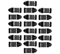 Didiseaon Lot de 20 Bouchons de Valve Américains Noirs en Alliage D'aluminium, Bouchons de Valve Étanches pour Pneus de Vélo, Voiture, Moto, Camion et Remorque, Protection Anti-poussière