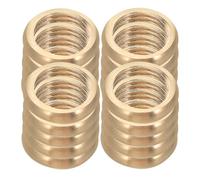 Didiseaon Lot de 20 Écrous M10 en Laiton Filetage Interne Fin, Rondelles de Fixation Joint D’huile pour Lampes de Table, Accessoires Suspendre et Réparations D’éclairage Intérieur