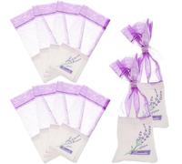 Didiseaon Lot de 20 Sachets en Coton et Voile pour Lavande Séchée, Légers et Résistants, pour Paquet à Main ou Voiture, Design Classique et Délicat Plusieurs styles