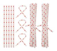 Didiseaon Lot de 2000 Liens Torsadés pour Paquet de Friandises en Papier Kraft Blanc Motif Cœur Attaches de Fermeture pour Paquet Présents Emballage de Bonbons et Collations Usage