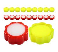 Didiseaon Lot de 24 Éponges Humidifiantes Doigts de Fleur, Couleurs Rouge et Jaune, Humidificateurs pour Compter Argenté et Trier Documents, Accessoires de Bureau Pratiques et Solide