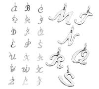 Didiseaon Lot de 26 Pendentifs Breloques Lettres Anglaises en Alliage de Zinc pour Créations DIY - Charms Bijoux Métal pour Bracelets et Colliers - Loisirs Créatifs Garçon et Filles et Adultes