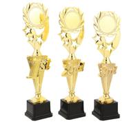 Didiseaon Lot de 3 Coupes trophées étoile d'or, Prix pour Les | Remise des trophées pour les 1re, 2e et 3e places des compétitions de football - Cérémonie de remise prix