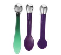 Didiseaon Lot de 3 Cuillères en Alliage de Zinc pour Application de Crème Yeux, Massage Oculaire, Style Compact Portable, pour Paquet à Main ou Poche
