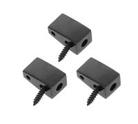 Didiseaon Lot de 3 Écrous de Blocage en Laiton pour Guitare Électrique et Basse sans Tête Sillet de Blocage de Cordes Noir Guide-Cordes de Remplacement pour Chevalet Accessoires pour