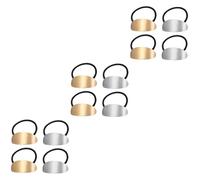 Didiseaon Lot De 3 Élastiques À Queue De Cheval Chics En Métal Brossé Argenté Doré De Forme Ovale Pour Femmes Accessoires De Coiffure Polyvalents Pour Un Usage Quotidien 4 Pièces X 3
