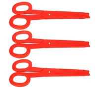 Didiseaon Lot de 3 Grands Ciseaux de Clown Rouges en Plastique Accessoires de Costume pour Spectacles et Fêtes Ciseaux Décoratifs de Scène Sécurisés pour Garçon et Filles et Performances