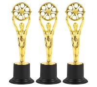 Didiseaon Lot de 3 Mini Trophées en Plastique Doré Trophée de Participation pour Garçon et Filles Récompenses Scolaires pour Maternelle et Primaire Accessoires de Fête pour Cérémonies