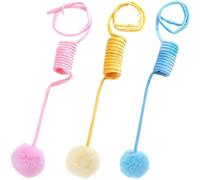 Didiseaon Lot de 3 Peluches à Ventouse pour Chat, Jouets Interactifs D'intérieur, Boules de Chat en Peluche pour Exercice et Détente de L'humeur Féline