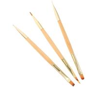 Didiseaon Lot de 3 Pinceaux pour Manucure Double Face Stylo de Précision pour Nail Art Outil de Sculpture pour Ongles Poils Solide Décoration D’Ongles et Création de Motifs Détaillés