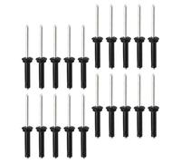 Didiseaon Lot de 30 Rivets Pop à Trois Plis en Aluminium Noir pour Kayak et Bateau Rivets Étanches et Décoratifs Marins Fixations Solides pour Réparation Nautique Accessoires Kayak