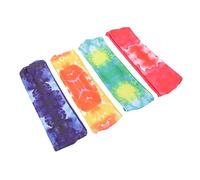 Didiseaon Lot de 4 Bandeaux Anti-transpiration pour Sport Unisexe, Tissu Élastique Confortable, Maintien, Accessoires Yoga et Fitness, Couleurs Tie-dye Variées, Taille Unique Adaptable