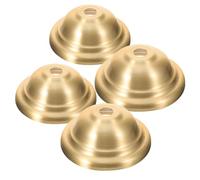 Didiseaon Lot de 4 Embouts de Lampe Décoratifs en Laiton Poli pour Plafonnier, Rosace de Fixation à Double Niveau, Capuchons D'abat-jour Dorés Résistants au Ternissement, Adaptés