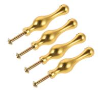 Didiseaon Lot de 4 Embouts Métalliques Décoratifs pour Poteaux de Garde-Corps en Métal Or, Compatibles Meubles et Étagères, Installation Facile, Trou 7/32 Pouces