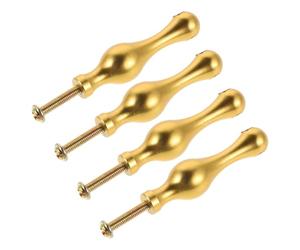 Didiseaon Lot de 4 Embouts Métalliques Décoratifs pour Poteaux de Garde-Corps en Métal Or, Compatibles Meubles et Étagères, Installation Facile, Trou 7/32 Pouces