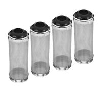 Didiseaon Lot de 4 Grilles de Filtre pour Aquarium en Acier Inoxydable Noir, Crépine D'aspiration de 12 Mm de Diamètre, Couvercle de Protection D'entrée pour Filtres D'aquarium Eau Douce