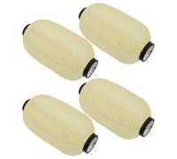 Didiseaon Lot de 4 Lanternes Japonaises Pliables en Soie Imperméable 45X25 CM Lanternes Suspendues Décoratives pour Jardin Restaurant et Fêtes Traditionnelles en Tissu Beige