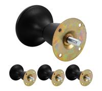 Didiseaon Lot de 4 Pieds de Meubles en Plastique Noirs, Larges et Résistants à la Pression, Pieds de Remplacement pour Canapé, Lit et Sommier, Base Antidérapante pour Usage Domestique,