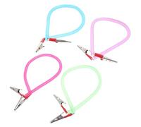 Didiseaon Lot de 4 Pinces à Bavoir Réglables Multicolores en Plastique Léger Porte-Serviettes et Clips pour Bavoirs Bébé et Adultes Accessoires Pratiques pour Repas et Protection des