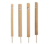 Didiseaon Lot de 4 Sifflets d'Appel d'Oiseau en Bambou Musical Éducatif pour Garçon et Filles Flûte à Cris d'oiseaux Légère et Portable Instrument Créatif pour Éveil Sonore