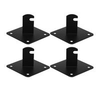 Didiseaon Lot de 4 Supports Muraux Métalliques Triangulaires pour Panneaux Grillagés, Fixation Robuste, Compatibles Étagères de Bureau et Vestiaire, Rangement Magasin et Organisation