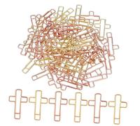 Didiseaon Lot de 40 Trombones Bibliques en Métal Doré et Rose Doré, Pinces à Papier de Croix, Clips Mémo pour Bureau, École et Papeterie, Marque-pages Décoratifs et Organisateurs