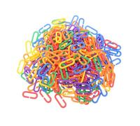 Didiseaon Lot de 400 Crochets à Clips en c Géométriques en Plastique, Jouet Éducatif à Emboîter pour Cage D’Oiseaux, Lien De Chaîne Coloré pour Perroquets Et Petits Rongeurs, Garçon Et Filles Dès 3