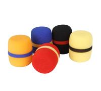 Didiseaon Lot de 5 Bonnettes Mousse Épaisses pour Microphone, Housse de Protection en Éponge Colorée, Coupe-vent et Anti-chute, Facile à Mettre et Retirer Couleur Couleur Aléatoire