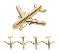 Didiseaon Lot de 5 Broches Avion en Métal Épingle à Nourrice Avion Accessoires Mode pour Paquet à Dos Chemises et Vestes pour Femme Badge Col Décoratif Ornement Vintage