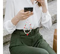 Didiseaon Lot de 5 Chaînes de Téléphone Portable à Perles Pendentifs Fraise Rouge Bracelets Anti-Perte Confortables et Décoratifs Accessoires pour Smartphone et Mode de Vie Actif