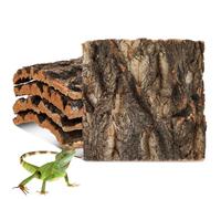 Didiseaon Lot de 5 écorces en liège pour terrariums et aquariums en liège | Morceaux d'écorce marron clair 15 x 15 x 2 cm avec surface 3D offrant une surface d'escalade et une cachette pour geckos et
