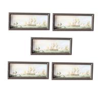 Didiseaon Lot de 5 Miniatures en Bois pour Maison de Poupée Impressions d'art Murales Décoratives Accessoires Miniatures pour Décoration de Chambre Modèle de Décoration Réaliste