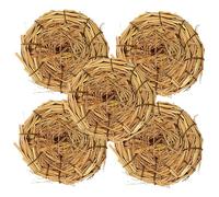Didiseaon Lot De 5 Nids d'oiseaux Décoratifs en Petits Matériaux Ornements pour Maison d'oiseaux Ornements pour Oiseaux De Jardin Nids d'oiseaux Vides Ornements pour Nids De